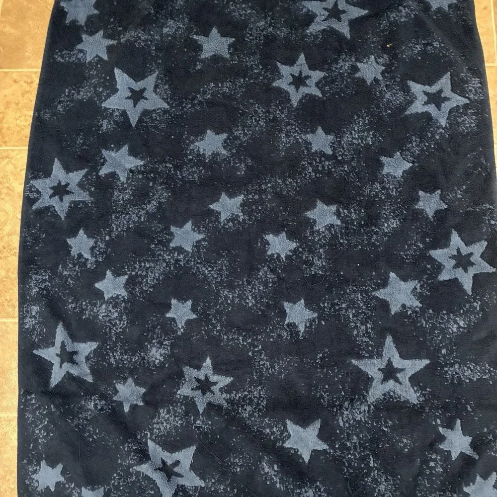 Vtg 90s Springmaid Celestial Bath Towel Navy Blue Sun Moon Stars Y2K Whimsigoth